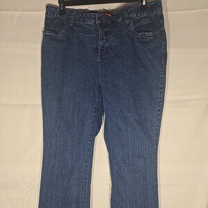 Smiths Jeans Size 18W Vintage Dungarees Made In Egypt Mid Dark Blue Stretchy